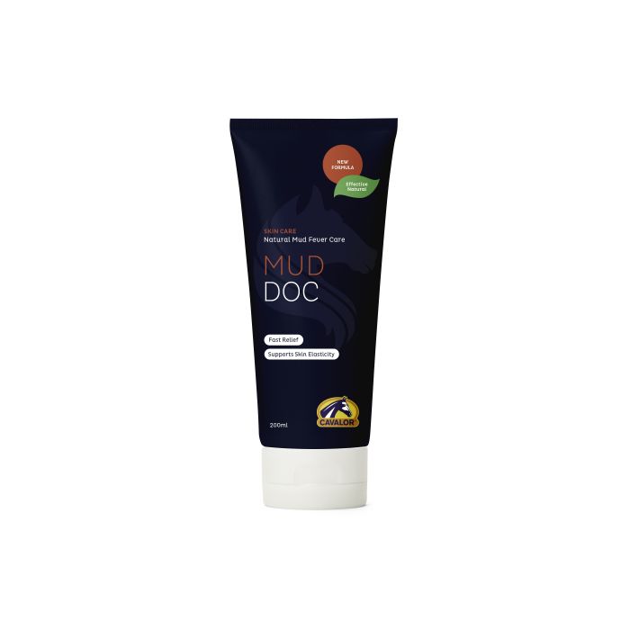 Mud Doc - Mud Fever Balm for Horses in a 200ml tube, designed for fast relief and healing of horse skin issues. Features natural ingredients and essential oils.