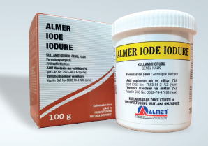 ALMER LODE LODURE antiseptic ointment for cleaning wounds in animals, shown in a 100g white container with red and white packaging box.