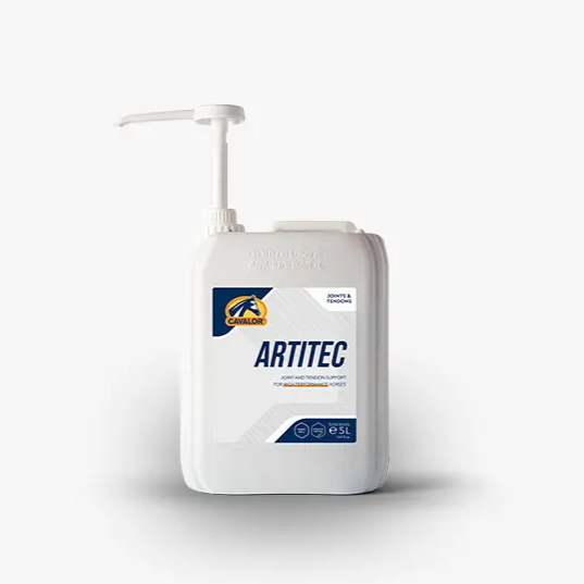 Cavalor ARTITEC 5L joint and tendon support supplement for horses, veterinarian-recommended for performance and recovery.