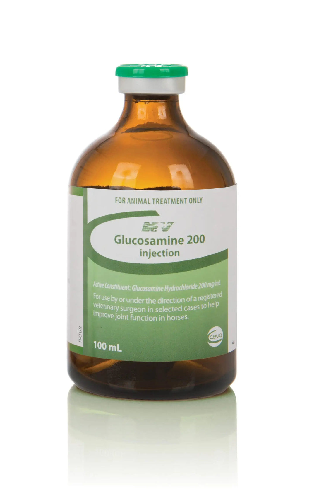 Glucosamine 200 Injection 100mL bottle for horses and camels, promoting joint health and cartilage support in animal treatments.