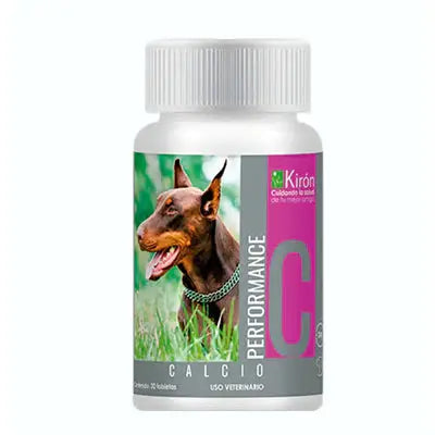 Calcium Performance pet supplement bottle for dogs and cats, supports bone and joint health, ideal for recovery and deficiency correction.