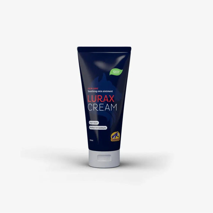 Lurax Cream 100ml tube, veterinarian-recommended horse skin ointment for quick wound healing, scar minimization, and hair regrowth.