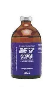 PHYSINE INJECTION for camels and horses, supports muscle recovery after strenuous exercise. Ideal supplement for equine training and competition.
