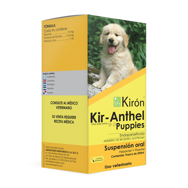 Kir-Anthel Puppies oral suspension 20ml for parasite control, vet-recommended puppy dewormer with Febantel and Pyrantel. Safe antiparasitic for young dogs.