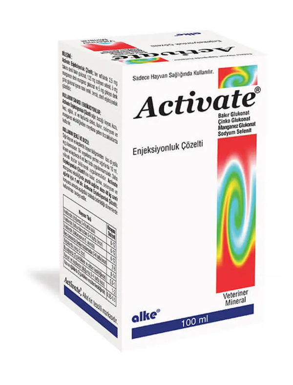 Activate - Injectable Mineral Supplements for Livestock, 100ml veterinary mineral solution for cattle, sheep, goats, and horses.