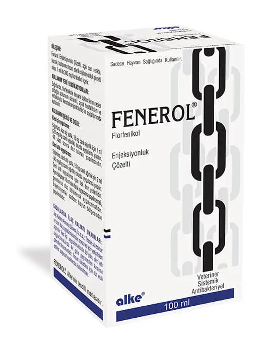 Fenerol - Florfenicol antibiotic for cattle in 100ml veterinary injection solution. Broad-spectrum antibacterial for livestock infections.