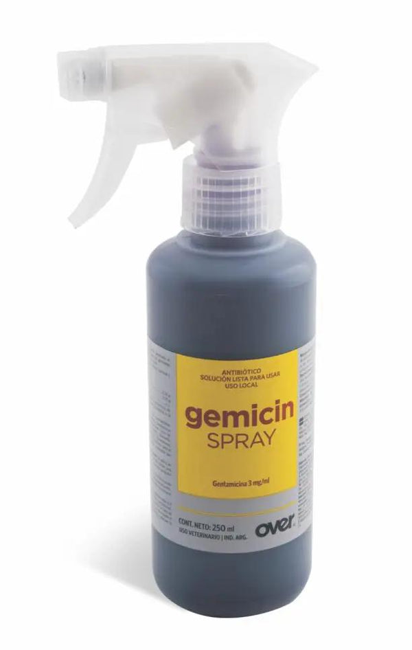 GEMICIN SPRAY - Gentamicin Lidocaine Spray for infection control in camels and horses. 250ml topical antibiotic for skin and hoof problems.