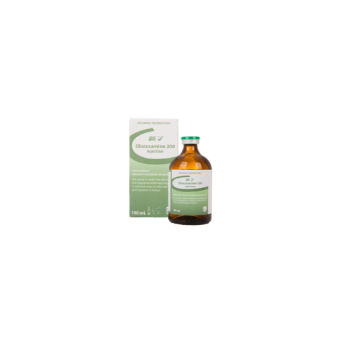 Glucosamine 200 Injection with packaging, 100mL supplement for joint health in horses and camels under Animals & Pet Supplies.