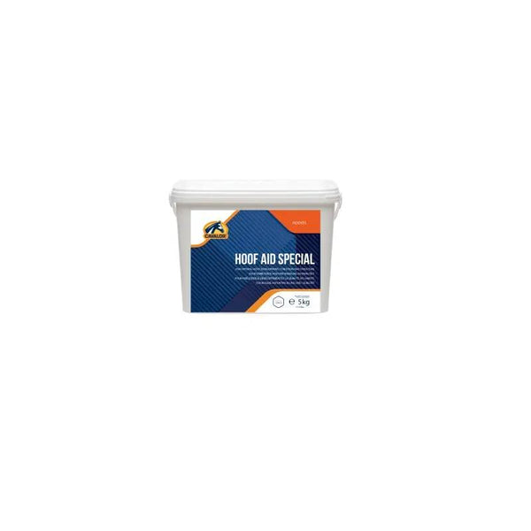 Cavalor Hoof Aid Special 5kg container for horse and camel hoof care, dietary supplement for strong and healthy hooves.