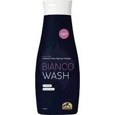 Cavalor Bianco Wash shampoo for horses, pH neutral and strong cleaner, designed for sensitive skin and effective coat care.