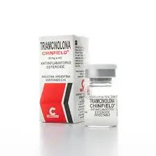 TRIAMCINOLONA anti-inflammatory steroid supplement for camels and livestock, 5 ml vial with box packaging. Fast relief for joint and immune issues.