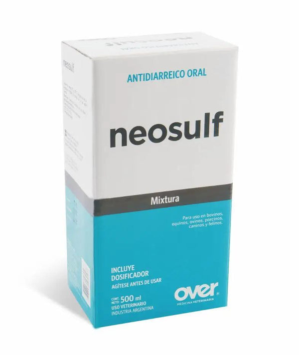 NEOSULF ORAL - Antidiarrheal solution for animals in 500ml bottle with dosing cap. Effective for camels, cattle, horses, swine, and pets.
