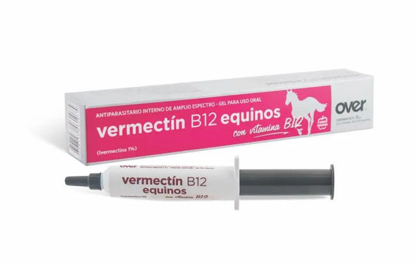 VERMECTIN B12 PASTE - Ivermectin Horse Paste with Vitamin B12 in oral syringe packaging for parasite control in horses and camels.