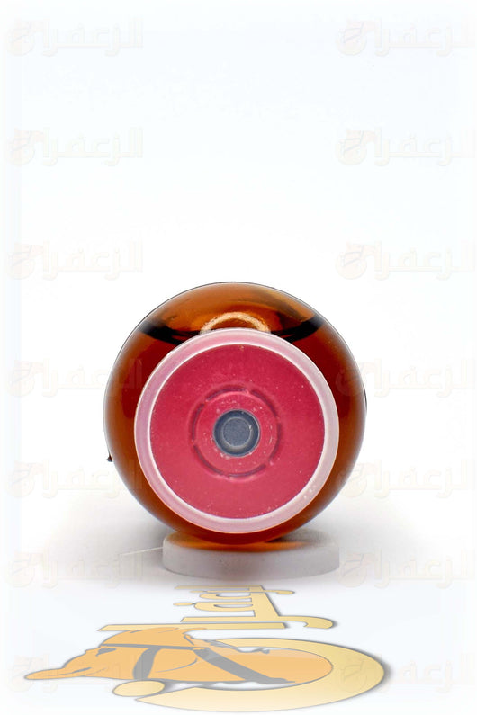 Top view of SS 250 veterinary injection bottle with red cap seal. Ensures product integrity for animal use in equine and camel care.