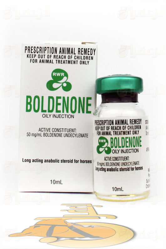 BOLDENONE RWR | بولدينون-آردبليو 10ml oily injection with box, used for muscle growth in horses and camels, veterinary hormone supplement.